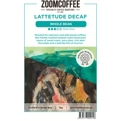 Decaf Lattetude (Zoom Coffee) Beans 1kg